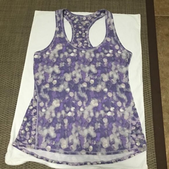 💜♡VIDEO-FREE WITH PURCHASE over $40 Pretty Purple Dot Athleta Tank - So soft!!! - Picture 10 of 11